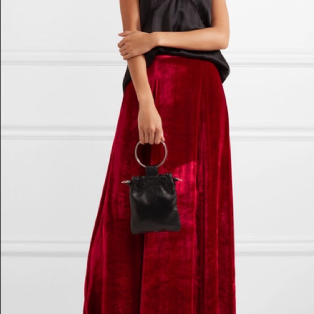 Alice + Olivia Athena crushed velvet skirt